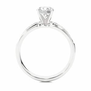 Bague de fiançailles en diamant rond taille pavé 3 carats pour femme - Product Image 2