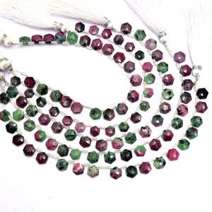 ลูกปัดหินอัญมณีทรงหกเหลี่ยมขนาด7-8มม. ลูกปัดหินธรรมชาติสำหรับทำเครื่องประดับ - Product Image 2