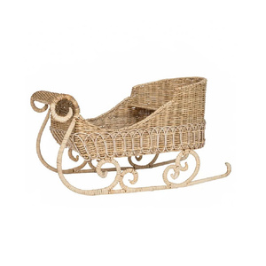 Magnifique traîneau en rotin fait main et écologique pour le festival de Noël, décoration intérieure/extérieure de haute qualité, artisanat vietnamien - Product Image 1