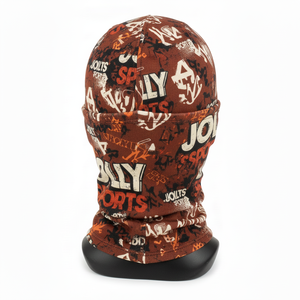 บาลาคลาวาผู้ชาย คุณภาพสูง 180 GSM โพลีเอสเตอร์ สแปนเด็กซ์ ไมโครไฟเบอร์ ไร้รอยต่อ เนื้อนุ่ม สีน้ำตาล  รับสกรีนโลโก้ทั่วทั้งชิ้น - Product Image 5