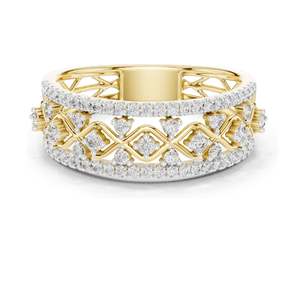 0.475 CT Lab Diamond <b>Eternity</b> <b>Ring</b> for Women VVS-VS EF Clarity 18KT, 14KT, 10KT Gold & 925 <b>Silver</b> Rose, Yellow, White - Product Image 3