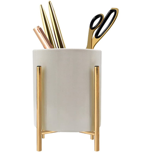 Trendy Metal Pen Holder Decorative Desk <b>Organizer</b> Box Perfect Office Branding Corporate Events Elegant Table Eco-friendly - Product Image 3