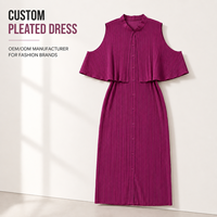 Robe plissée sur mesure, vêtements pour femmes, fabricant OEM, fournisseur de mode à marque privée pour les marques de boutiques, production en petites séries