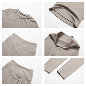 Nouvel ensemble de fitness personnalisé très demandé pour femmes, vêtements de sport taille haute, OEM, vente en gros de leggings de yoga à taille élastique de qualité supérieure - Product Image 5