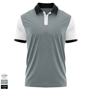 Fournisseur chaud Polos à manches courtes pour hommes Logo personnalisé Polos à quantité minimale de commande bas Chemise uniforme en polyester spandex à séchage rapide Vêtements de travail - Product Image 2