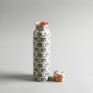 Designer Copper <b>Bottle</b> Meena Artwork Copper Ayurvedic <b>Bottle</b> with Mandala Print Pure Copper <b>Water</b> <b>Bottle</b> <b>1L</b> Mandala Design - Product Image 4