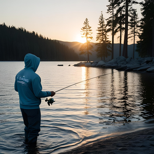 Sweat à capuche de pêche personnalisé léger avec protection UV pour les sports d'extérieur d'hiver Tissu respirant avec impression de logo numérique en option - Product Image 2