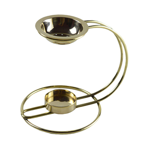Brûleur d'encens à double couleur de conception moderne avec une finition de qualité supérieure, porte-encens en métal multiple, décoration de la maison - Product Image 2