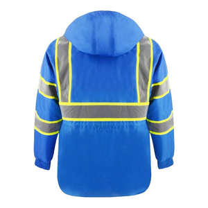Chaqueta de Invierno de Seguridad Reflectante de Alta Visibilidad, de Poliéster de Primera Calidad, con Capucha Oculta, Acolchada e Impermeable - Product Image 3