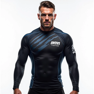 Vêtements de MMA sublimés en gros de protège-éruptions cutanées personnalisés de qualité supérieure pour les sports de combat compétitifs et l'entraînement physique - Product Image 3