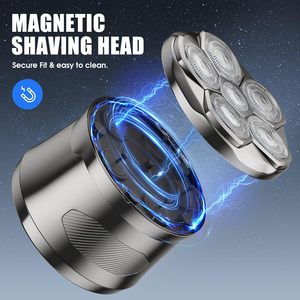 Recortadora Eléctrica para Cabeza Calva para Hombre, Afeitado en Seco y Húmedo, Impermeable, con Pantalla LED y Carga USB-C, Cuchillas de Repuesto, IPX7 - Product Image 2