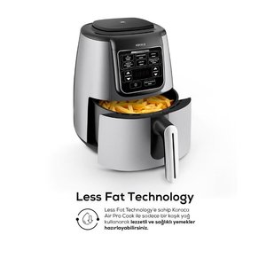Karaca Air Pro Cook XL 2 in 1 Airfryer parlante grigio fresco 4 persone