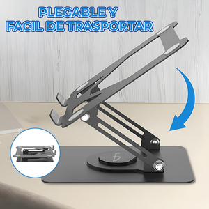 Soporte Ajustable y Plegable de Aleación de Aluminio para Laptop y Tablet, Elevador Ergonómico para Escritorio y Trabajo Móvil - Product Image 3