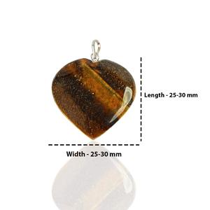 Pendentif en pierre de guérison naturelle en forme de cœur pendentif en pierre de cristal médaillon avec chaîne en métal pour guérison Reiki et guérison en cristal - Product Image 4