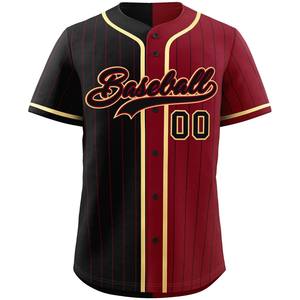 Jersey de béisbol de secado rápido, camiseta de softball de malla abotonada personalizada Pro Fit, aparejos de tela transpirable, letras de sarga, sublimación de EE. UU. - Product Image 3
