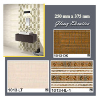 Carreaux muraux en céramique modernes décoratifs 250x375mm, surface brillante antidérapante pour usage intérieur/extérieur