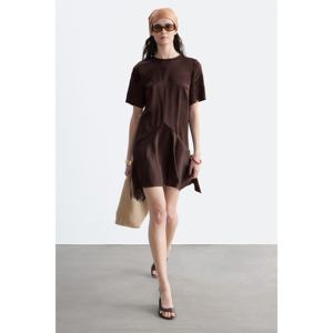 Mini-robe pour femme à ourlet asymétrique, motif floral, logo personnalisé, taille XS, légère, ODM, pour printemps/été, soirée, club ou quotidien - Product Image 1