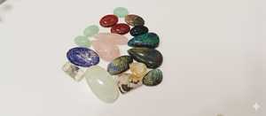 หินอะเกต/แจสเปอร์/หยก/คริสตัล/ลาพิส คุณภาพสูง รูปทรงครึ่งวงรี แบบหลังแบน สำหรับทำเครื่องประดับ หินบำบัดธรรมชาติ - Product Image 5