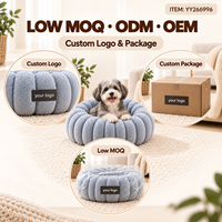Lit pour chien et chat Yangyangpet, solide, luxueux, moderne, toutes saisons, amovible, lavable, en mousse pelucheuse, confortable, petit modèle