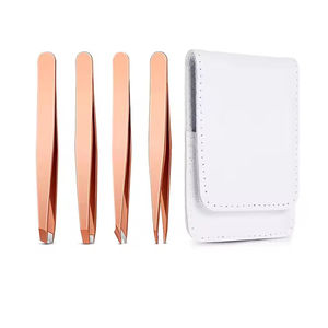 Pinzas de belleza de acero inoxidable de primera calidad diseñadas para dar forma a las cejas con precisión, depilación y aseo de salón. - Product Image 2