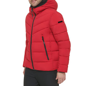 Veste matelassée surdimensionnée personnalisée en coton rembourré pour homme, costume d'hiver, manteau gonflé, fermeture éclair, col montant, élégant, isolation pour homme - Product Image 4