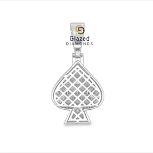 Colgante de cuello Hip Hop personalizado para Unisex hecho en oro blanco de 10kt y diamantes cultivados en laboratorio de corte redondo y Baguette - Product Image 5