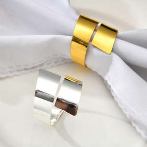 ห่วงรัดผ้าเช็ดปากโลหะเกลียวสีทองหรูหราสำหรับตกแต่งโต๊ะ | อุปกรณ์เสริมบนโต๊ะอาหารสำหรับงานเลี้ยงอาหารค่ำสุดหรู - Product Image 4