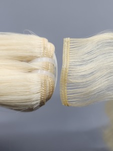 Extensions de cheveux 100% vierges et à cuticules intactes, double trame Genius, cuticules fines intactes, pointes épaisses, lisses comme des baguettes, couleur naturelle - Product Image 2