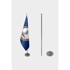 Custom #3x5ft# Virginian Indoor <b>Flag</b> with Aluminum <b>Pole</b> & Custom Logo (Digital Printing Cotton Plastic or Silk Material) - Product Image 2