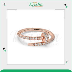 Bagues en diamant de haute qualité, design élégant, couleur blanche DEF, pierres naturelles et cultivées en laboratoire avec clarté VVS/VS, provenance Inde - Product Image 5