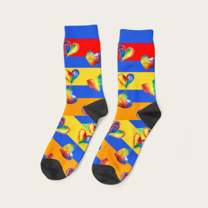 Custom Unisex Winter <b>Stockings</b> 100% Cotton Cartoon Pattern Anti-Slip Quick Dry Anti-Bacterial Eco-Friendly Sports Casual Daily - Product Image 6