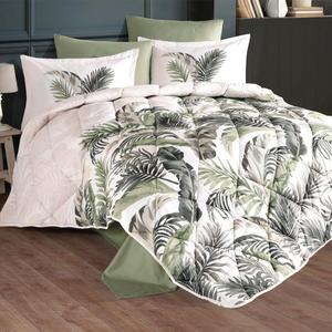 Hena V2 <b>Green</b> Clasy <b>Double</b> Ranforce <b>Duvet</b> Cover <b>Set</b> Luxury Sleeping Accommodation - Product Image 1