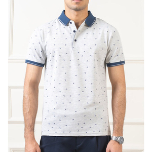 Polos de golf de secado rápido para hombre, venta al por mayor de camisetas de polo con cuello acanalado a rayas y logotipo personalizado que absorbe la humedad - Product Image 3