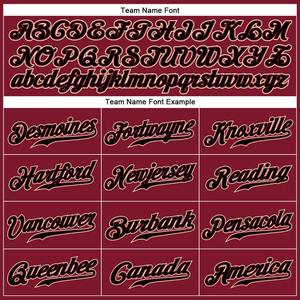 Custom Crimson Customized Pinstripe Black-City Camiseta de béisbol auténtica personalizada - Product Image 4