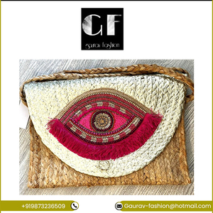 Bolso de hombro plisado a la moda para mujer más vendido, Asa con cuentas, bordado, cierre de cremallera, borla, Color sólido, precio bajo, India - Product Image 2