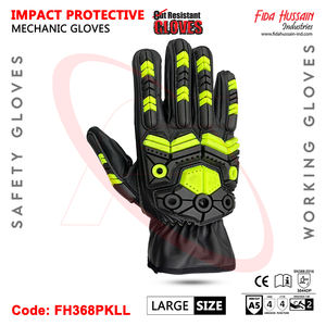 Gants de mécanicien personnalisés de haute qualité Gants de protection contre les chocs en cuir pour une utilisation en extérieur Vente en gros du Pakistan - Product Image 5