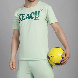 ชุดเซ็ตเสื้อยืดและกางเกงลำลองผู้ชาย คุณภาพพรีเมียม ระบายอากาศได้ดี เหมาะสำหรับใส่ในฤดูร้อน พร้อมสีและขนาดที่ปรับแต่งได้ - Product Image 2