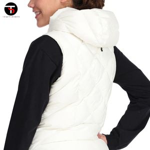 Vente en gros Gilet bouffant d'hiver décontracté pour hommes en coton respirant sans manches manteau extérieur avec logo personnalisé fermeture à glissière coupe-vent - Product Image 6