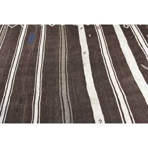 Alfombra clásica tradicional de lana marrón y blanca, alfombras de diseño de retazos de 6,1X10,6 pies, Alfombra de cabecera de látex rectangular para pasillo de 10mm para adolescentes - Product Image 4