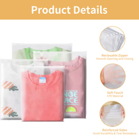 Échantillon Gratuit, Sac à Fermeture Éclair Coulissante Noir Mat Givré Personnalisé avec Logo, Refermable, Scellable, pour Emballage de Vêtements