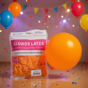 Palloncini in Lattice Decotex 30cm Arancioni per Decorazioni Festa - Product Image 3