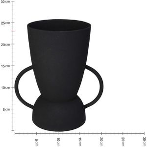 Florero de metal bellamente detallado hecho a mano de hierro en forma moderna Ideal para acentos de hogar vintage e ideas decorativas - Product Image 6