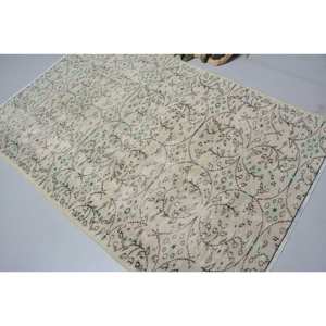 Vintage 4m grande surface tapis turc vert Beige classique Rectangle Patchwork Design laine matériel Latex pour chambre couloir utilisation - Product Image 4