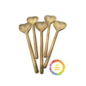 Juego de cucharas de madera hechas a mano para chefs profesionales, naturales, ecológicas, ideales para mezclar, servir y hornear - Product Image 6