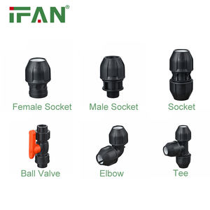 IFAN फैक्टरी प्रत्यक्ष बिक्री मूल्य ब्लैक लाइट ग्रे सीधे पाइप फिटिंग गोल पाइप फिटिंग प्लास्टिक पीई पाइप फिटिंग - Product Image 4