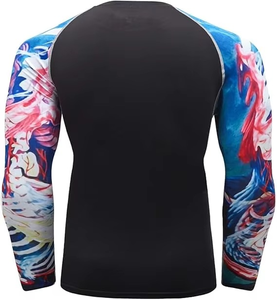 Haut de sport unisexe personnalisé à séchage rapide, col doux, manches longues, compression, évacuation de l'humidité, extensible – Vente en gros - Product Image 2