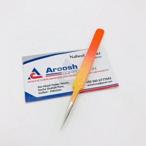 Pince à épiler d'extension de cils à pointe pointue en acier inoxydable de haute qualité couleur Ombre Logo personnalisé en gros - Product Image 5