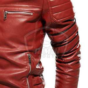 แจ็คเก็ตหนังแคนวาสทรงปกติแบบใหม่ คุณภาพสูง คอตั้ง กันน้ำ กันลม ราคาขายส่งสำหรับผู้ใหญ่ - Product Image 5