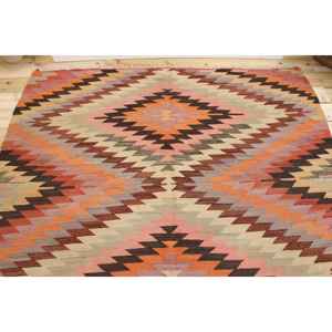 Tapis vintage 5,9x8,4 pieds, tapis turc, tapis persan orange en laine - Product Image 3