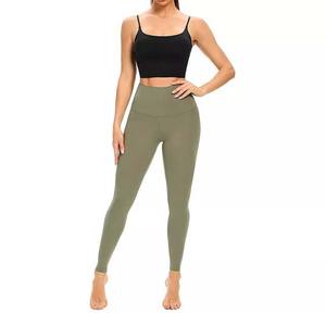 Pantalones de entrenamiento para mujer, ropa deportiva, mallas de Yoga, gimnasio, Fitness, cintura alta, Color verde, Spandex, algodón, logotipo personalizado, mallas para mujer - Product Image 5